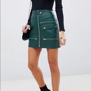 Leather Look Mini With Zips